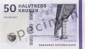 50 DKK - informativni prikaz vazece novcanice SPECIMEN